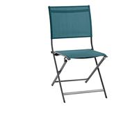 Hespéride Lot de 4 chaises de Jardin Pliantes Axant Bleu Canard & Graphite