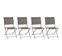 Hespéride Lot de 4 chaises de Jardin Pliantes Axant Wengé & Praline