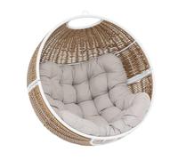 Fauteuil oeuf suspendu ORBIANA Taupe Blanc Acier traité époxy, Polyester Hespéride