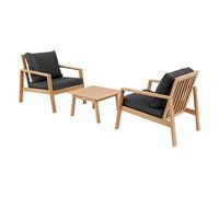 Hespéride Mobilier de Jardin Tiwi Carbon & Acacia 2 Places