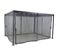 Hespéride - Moustiquaire de pergola Belize Ardoise (4 Rideaux)
