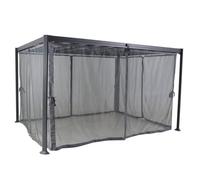 Hespéride - Moustiquaire pour pergola Belize Ardoise (4 Rideaux)