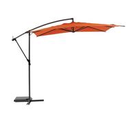 Hespéride - Parasol Déporté Carré Manoa Ambre 2,5 x 2,5 m, Acier Anti Corrosion, Toile Déperlante, Orientable 360° - Pour Jardin, Terrasse