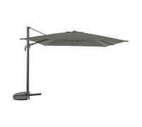 Hespéride - Parasol Déporté Carré Melhia Vert Laurier 3 x 3 m Anti-rouille Acier Tissu Déperlant Inclinable Protection Soleil pour Jardin Terrasse