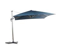 Parasol déporté rectangulaire ""Équador"" Pétrole 4 x 3m en aluminium et polyester - Hespéride