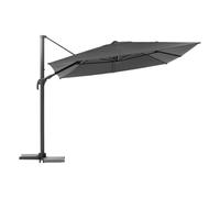 Hespéride - Parasol déporté rectangulaire Melhia 4 x 3 m Anthracite/Graphite Aluminium anti-rouille