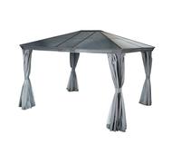 Hespéride - Pergola Belize en aluminium et polycarbonate - L. 360 x 300 cm - Graphite