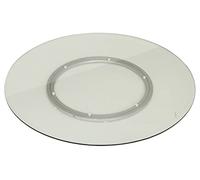 Hespéride - Plateau Tournant Mobile En Verre et Structure Aluminium Diametre 70 cm - D. 70 x H. 0,5 cm