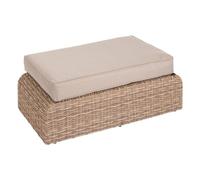 Pouf de jardin MOORÉA Savana Aluminium traité époxy, Résine tressée synthétique, Polyester Hespéride