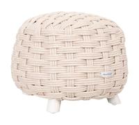 Hespéride Pouf de jardin OBBAE Beige lin 48,5 x 38 cm Aluminium traité époxy, Polyester, Texaline