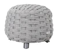 Hespéride – Pouf de jardin OBBAE rond – Aluminium époxy, Texaline – 48,5 x 38 cm – Graphite