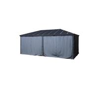 Hespéride - Rideaux pour pergola BELIZE - 3,6 x 6 m - Gris ardoise - Belize