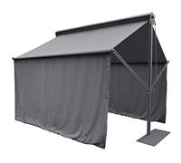 Rideaux pour tonnelle SALSA Ardoise 4 x 2 m - Polyester Hespéride