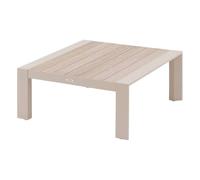 Table basse de jardin carrée ÉVASION Argile Lin 87 x 38 cm - Aluminium traité époxy Hespéride