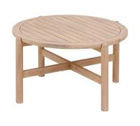 Hespéride - Table Basse de Jardin Ronde Deona Beige - 80 x 48 cm - Acacia - Mobilier d'Extérieur pour Terrasse Balcon Patio