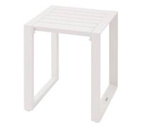 HESPERIDE - Table d'appoint Carrée Allure Blanc - 44 x 44 x 55 cm - Aluminium Traité Epoxy Antirouille