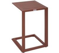 Table d'appoint de jardin carrée EVASION Acajou 38 x cm - Aluminium traité époxy Hespéride