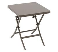 Hespéride – Table d'appoint de jardin Greensboro carré 40x40 cm acier anti-rouille renforcé – café
