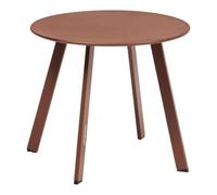 HESPERIDE - Table d'Appoint Saona Terracotta, Acier Anti-Rouille, Résistant UV, D 50 x H 45 cm - pour Jardin, Terrasse, Balcon