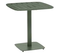 Table de jardin carrée ALEGORIA Vert laurier 2 places - Acier, Traitement anti-rouille renforcé Hespéride