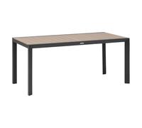 HESPERIDE - Table de Jardin évasion Effet Bois Honey et Graphite 6 Places Lates en Aluminium