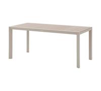 HESPERIDE - Table de Jardin évasion Effet Bois Lin et Argile 6 Places Lates en Aluminium