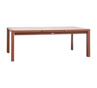 Hespéride - Table de Jardin Extensible Evasion Terracotta - 10 Places - Aluminium Antirouille Aluminium Effet Bois - Meuble d'Extérieur Rallonge