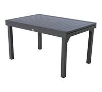 Hespéride Table de jardin extensible Piazza Aluminium traité époxy Graphite 10 places