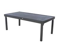 Hespéride - Table de Jardin Extensible Piazza Gris Graphite - 12 Places - Aluminium Antirouille - Meuble d'Extérieur à Rallonge Coulissante