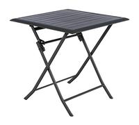 Table de jardin pliante carrée AZUA Graphite 2 places - Aluminium traité époxy Hespéride