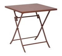 Table de balcon pliante GREENSBORO Acajou 2 places - Acier, Traitement anti-rouille renforcé Hespéride