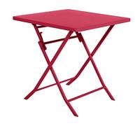 Table de jardin pliante carrée GREENSBORO Grenade 2 places - Acier traité époxy, Traitement antirouille renforcé Hespéride