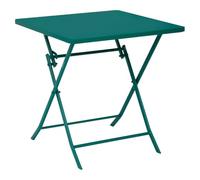HESPERIDE - Table de Jardin Pliante Carrée Greensboro 2 Places Opale - Acier Antirouille Renforcé - Mobilier pour Jardin, Balcon, Terrasse