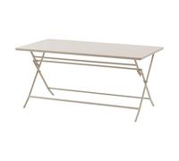 Table de jardin pliante rectangulaire GREENSBORO Argile 6 places - Acier traité époxy, Traitement antirouille renforcé Hespéride