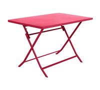 Table de jardin pliante rectangulaire GREENSBORO Grenade 4 places - Acier traité époxy, Traitement antirouille renforcé Hespéride
