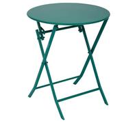 HESPERIDE - Table de Jardin Pliante Ronde Greensboro 2 Places Vert Opale - Acier Antirouille Renforcé - Mobilier pour Jardin, Balcon, Terrasse