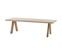 Hespéride - Table de Jardin Rectangulaire Venizia Beige - 8 Places - Acacia - Mobilier d'Extérieur pour Terrasse Balcon Patio