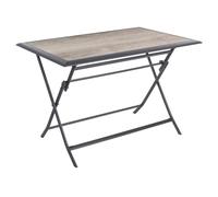 Table de jardin pliante rectangulaire AZUA Gris smoke 4 places - Aluminium traité époxy, ECP Hespéride