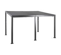 Pergola bioclimatique AVILA Graphite 4 x 3 m - Structure et lames simples en aluminium Hespéride