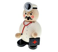 Hess Holzspielzeug 40045 - Fumeur à Boule d'origine des Monts Métallifères au Design d'un médecin, Figurine d'encens fabriquée à la Main en Bois, Convient pour Les Bougies d'encens