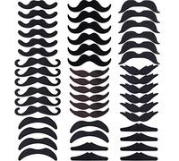 Hestya 48 Pièces Fausses Moustaches, Auto-Adhésif Moustache de Nouveauté Fiesta Partie Fournitures pour la Fête de la Mascarade (8 Styles Différents)