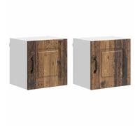 HETFTJN 2 x Armoire Murale de Cuisine, Meuble de Rangement Mural en Bois d'Ingénierie, Étagère de Cuisine Suspendue Style Bois Ancien, 40 x 31 x 40 cm