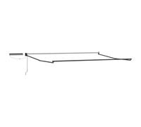 HETFTJN Armature de Store Banne Électrique Solaire, Structure Rétractable pour Terrasse, Cadre en Acier et Aluminium, Installation Murale, 5 x 3 m, Anthracite