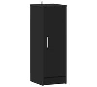 HETFTJN Armoire à Chaussures Noir 32x35x92 cm, Meuble à Chaussures en Bois d'Ingénierie avec Porte Réversible et 6 Étagères, Organisateur de Rangement pour Entrée et Couloir
