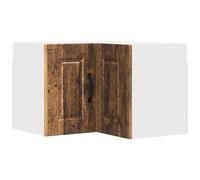 HETFTJN Armoire d'angle de Cuisine Murale en Bois d'Ingénierie, Meuble de Rangement Mural avec 2 Portes et Étagères, Placard Mural Moderne pour Vaisselle et Épices, Bois Ancien, 57 x 57 x 40 cm