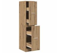 HETFTJN Armoire d'Apothicaire Chêne Artisanal 30x41x144,5 cm - Colonne de Rangement en Bois d'Ingénierie avec 4 Tiroirs - Meuble Chiffonnier Étroit pour Salon, Cuisine et Bureau