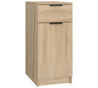 HETFTJN Armoire de Bureau en Bois d'Ingénierie, Meuble de Rangement avec Tiroir et Compartiments, Caisson pour Organiser Dossiers et Livres, Chêne Sonoma, 33,5 x 50 x 75 cm