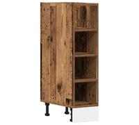 HETFTJN Armoire de Cuisine Basse Riga, Meuble de Sol Étroit 20cm, Caisson de Rangement Cuisine en Bois d'Ingénierie, Pieds Réglables, Finition Vieux Bois, 20x44,5x81,5 cm