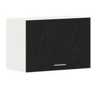 HETFTJN Armoire de Cuisine Murale Lyon, Meuble Suspendu Moderne pour Rangement Pratique, Bois d’Ingénierie, Finition Chêne Noir, Étagère Gain de Place 60 x 31 x 40 cm
