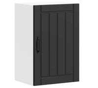 HETFTJN Armoire Murale de Cuisine Lucca, Placard Suspendu avec Porte vitrée, Meuble de Rangement Mural Compact pour Cuisine, Bois d'ingénierie, Noir, 40x31x60 cm